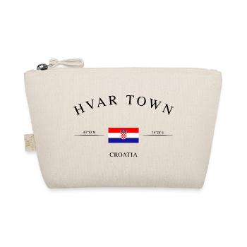 Hvar Town Kroatien – Urlaub Souvenir & Geschenk - Bio-Täschchen - Natur - Vorne