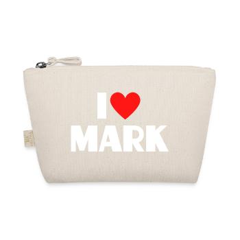 J'adore Mark Red Heart, fan de noms romantiques - Trousse biologique - nature - Devant