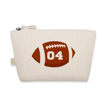 Number 4 rugby - 4th anniversary rugby - Organic Pouch - nature - Front