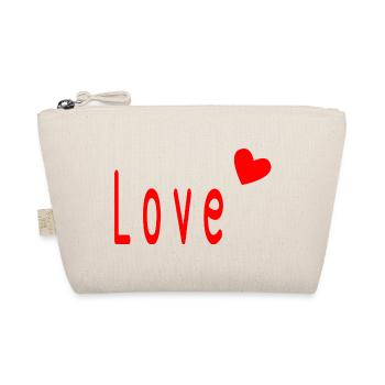 HEART. HEARTS. VALENTINE'S DAY. LOVE. LOVE. COUPLE. - Organic Pouch - nature - Front