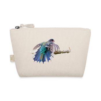 Colorful bird in flight on branch - Organic Pouch - nature - Front