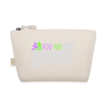 You Are Enough Selbstliebe Motivationsspruch Zitat - Bio-Täschchen - Natur - Vorne