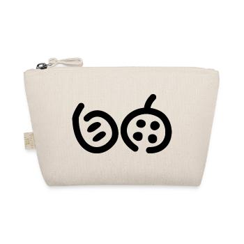 Japanese Kanji for 'Freedom' Black - Organic Pouch - nature - Front