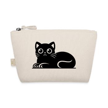 Niedlicher Katzen Kater Tattoo Style Zeichnung - Bio-Täschchen - Natur - Vorne