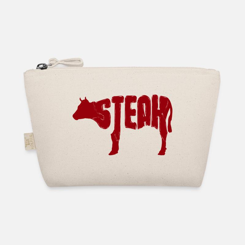 Silhouette de bœuf de steak rouge Trousse biologique