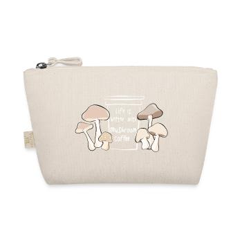 Life Is Better With Mushroom Coffee Fungi Spruch - Bio-Täschchen - Natur - Vorne