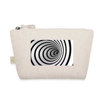 Black and White Spiral Vortex - Organic Pouch - nature - Front