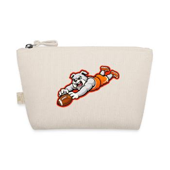 Bulldog Football Dive Catch Mascot - Organic Pouch - nature - Front
