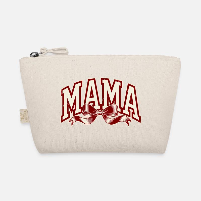 Mama Schleife Rot – Starkes Mama Statement Bio-Täschchen