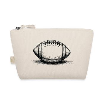 Vintage American Football Ball Sportsman - Organic Pouch - nature - Front