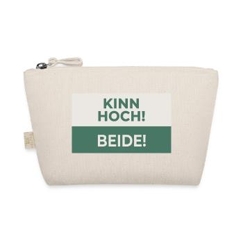 Kinn hoch! Beide! – Frecher Motivationsspruch - Organic Pouch - nature - Front