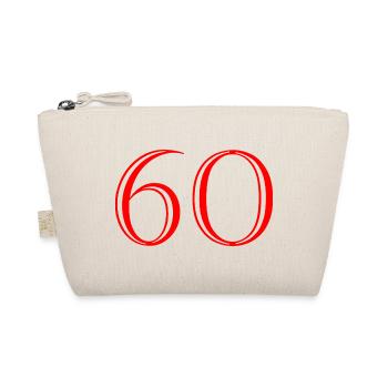60. 60 YEARS. 60th ANNIVERSARY. 60TH BIRTHDAY. - Organic Pouch - nature - Front