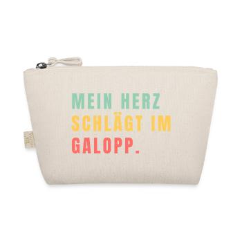 Mein Herz schlägt im Galopp - Bio-Täschchen - Natur - Vorne