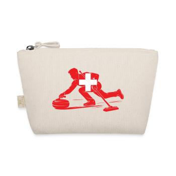 Curling Spieler Schweiz Eissport Fan - Bio-Täschchen - Natur - Vorne