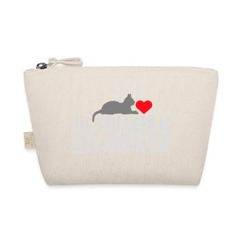 All You Need Is Love And A Cat Lustig Katze Spruch - Bio-Täschchen - Natur - Vorne