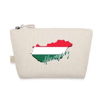 Map with the flag of Hungary, I love Hungary - Organic Pouch - nature - Front