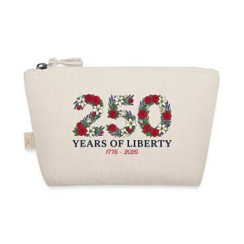 USA 250th Anniversary Floral Patriotic - Organic Pouch - nature - Front