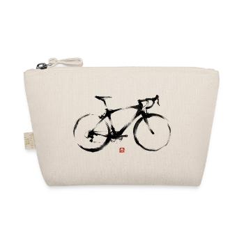 Rennrad minimalistische Tusche Illustration - Bio-Täschchen - Natur - Vorne