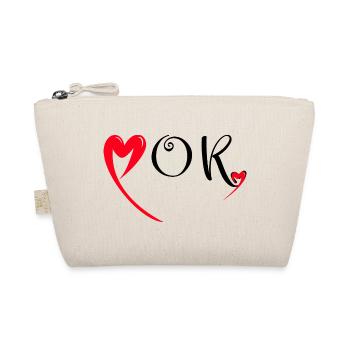 Bonne fête Maman cœur rouge amour mères Mor - Trousse biologique - nature - Devant