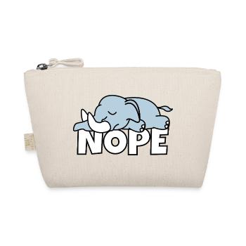 Fauler Elefant Nope Not Today Faulpelz Afrika - Bio-Täschchen - Natur - Vorne