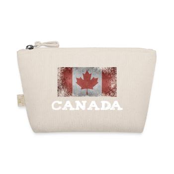 canada roter ahorn flagge distressed statement - Bio-Täschchen - Natur - Vorne