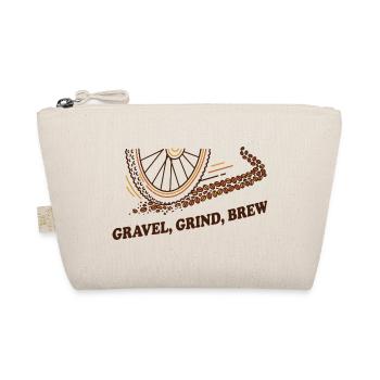 Gravel Grind Brew Retro Bike & Coffee Art - Organic Pouch - nature - Front