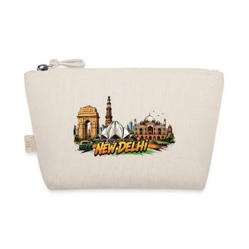 New Delhi Comic Skyline - Bio-Täschchen - Natur - Vorne