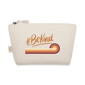 BeKind Retro Regenbogenstreifen - Bio-Täschchen - Natur - Vorne