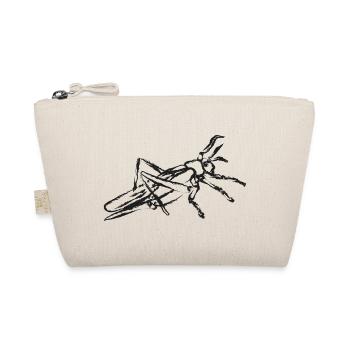 Black Grasshopper – Instecte Illustration - Organic Pouch - nature - Front