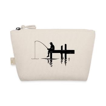 Fisherman Silhouette Nature Minimalist - Organic Pouch - nature - Front