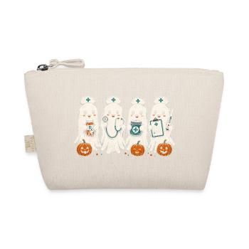 Krankenschwester Krankenpfleger Halloween - Bio-Täschchen - Natur - Vorne