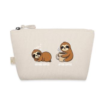Before Coffee After Coffee – Sloths - Organic Pouch - nature - Front