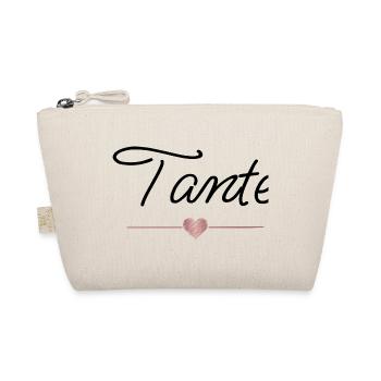 Meilleure tante au cœur – Cadeau familial - Trousse biologique - nature - Devant