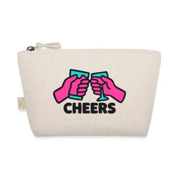 Cheers Anstossen Neon Logo - Bio-Täschchen - Natur - Vorne