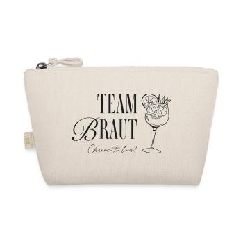 Team Braut Cocktail Motiv – Hochzeit - Bio-Täschchen - Natur - Vorne