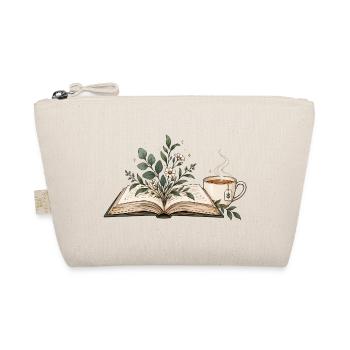 Buch mit Blumen & Teetasse - Bio-Täschchen - Natur - Vorne