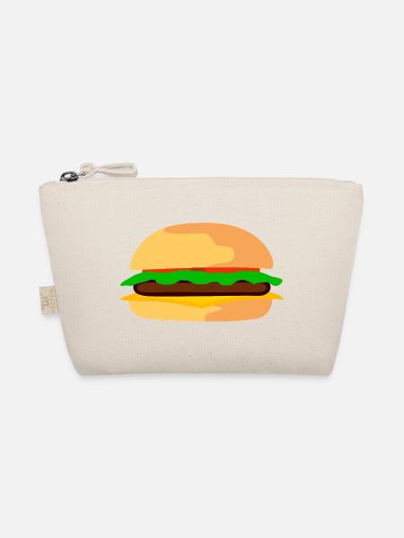Hamburger Pop-Art Illustration - Bio-Täschchen - Natur