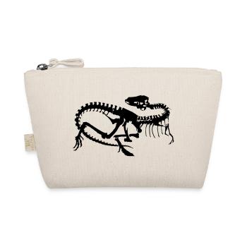 Dinosaurier Skelett Silhouette (1c) - Bio-Täschchen - Natur - Vorne