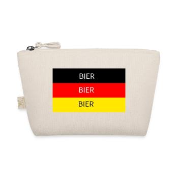 Bier Flagge Schwarz Rot Gold Deutschland - Bio-Täschchen - Natur - Vorne