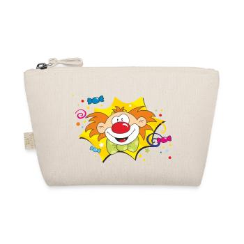 Karneval Clown Bunt RAHMENLOS Geschenk Fasching - Bio-Täschchen - Natur - Vorne
