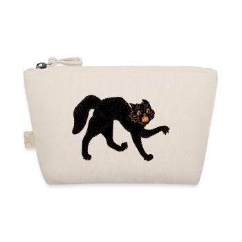 Scary Black Cat - Organic Pouch - nature - Front