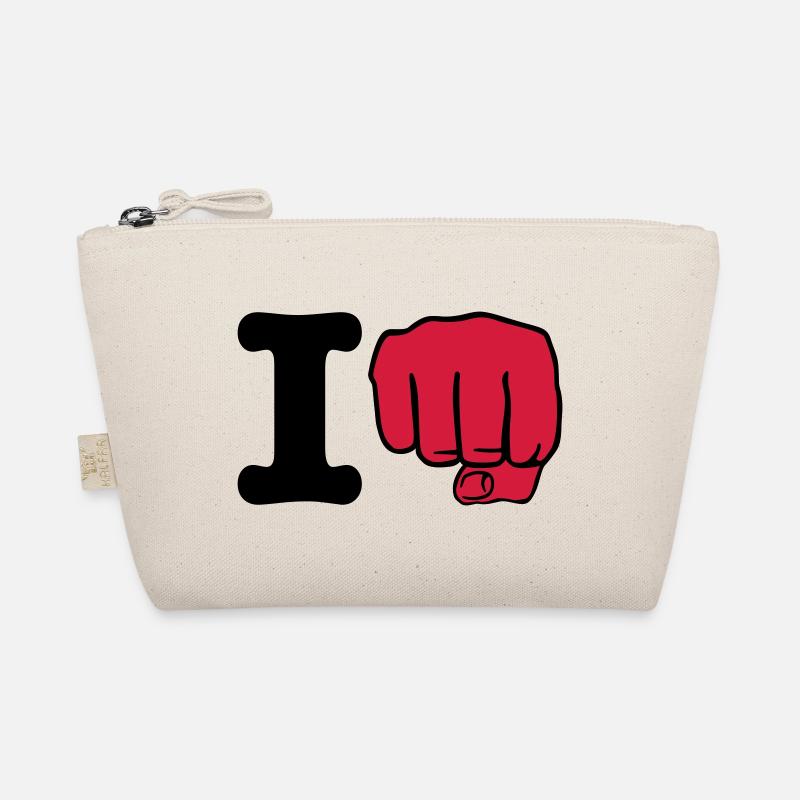 i Punch | ich schlage | ich boxe | Boxing | Karate Organic Pouch
