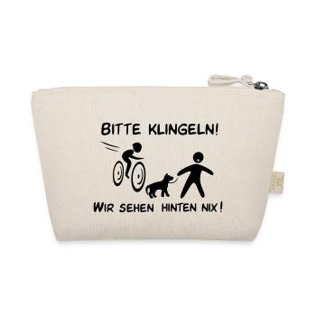 Bitte klingeln! Radfahrer-Hund - Bio-Täschchen - Natur - Hinten