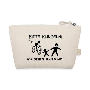 Bitte klingeln! Radfahrer-Kind - Bio-Täschchen - Natur - Hinten