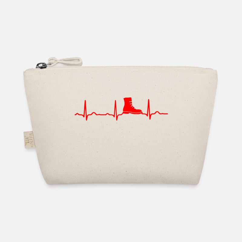 ECG HEARTBEAT WALLSHACK Red Organic Pouch