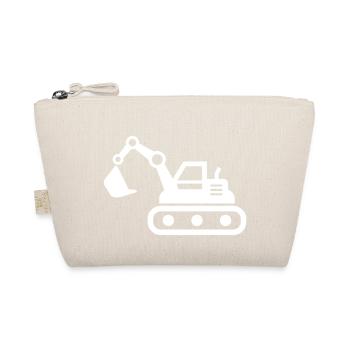 Bagger Geschenkidee für Kinder und Erwachsene - Bio-Täschchen - Natur - Vorne