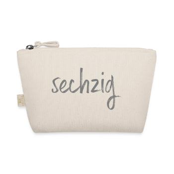 60 sechzig 60. Geburtstag Geschenk - Bio-Täschchen - Natur - Vorne