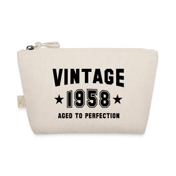 VINTAGE 1958 - Birthday - Aged To Perfection - Bio-Täschchen - Natur - Vorne