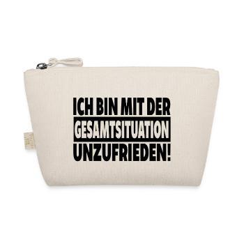 Gesamtsituation unzufrieden Spruch Geschenk Lustig - Bio-Täschchen - Natur - Vorne