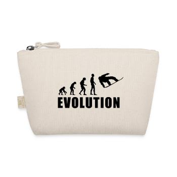 EVOLUTION SNOWBOARD Schnee Winter Geschenk - Bio-Täschchen - Natur - Vorne